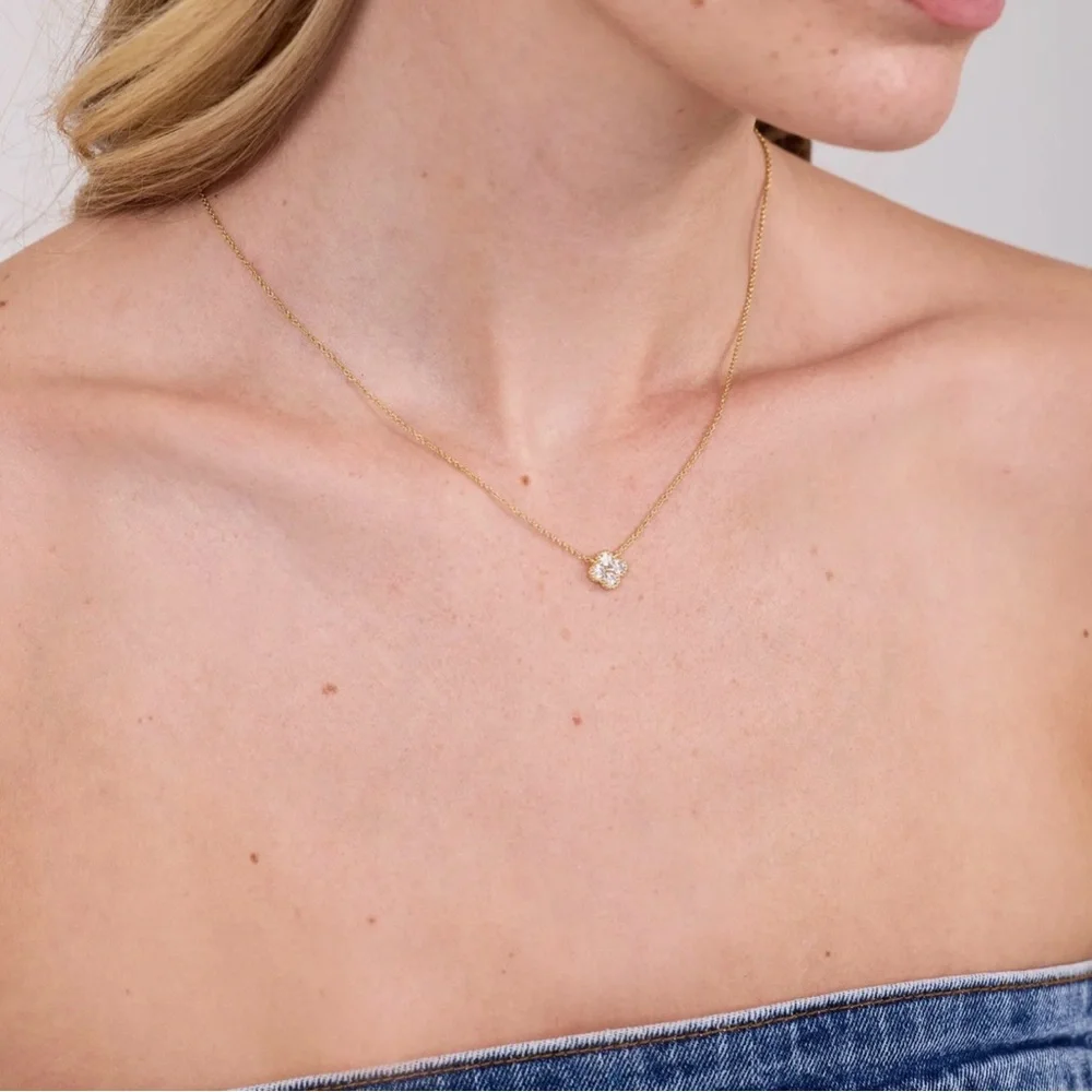 NWT Electric Picks Camilla Necklace 14K Gold Plated 16” 2” Extender 0.3” Charm - Picture 3 of 3